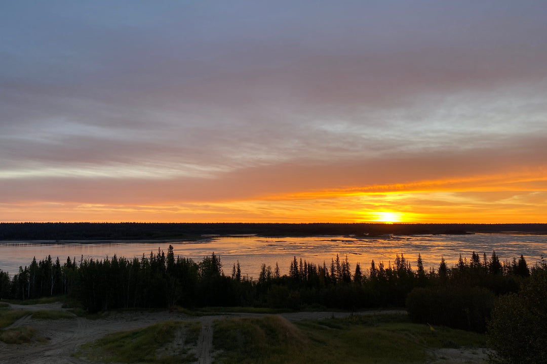 A beautiful sunset landscape in Northern Canada