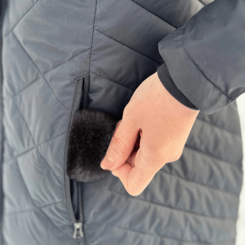 Black fur warmers for your pocket