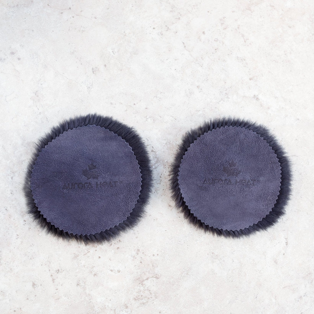 Black fur hand warmers for kids