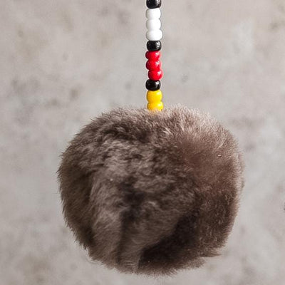 Rear view mirror fur car charm