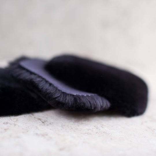 Black fur reusable hand warmers